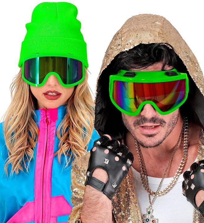 Produktbild Widmann Neon Grüne 80er Jahre Skibrille