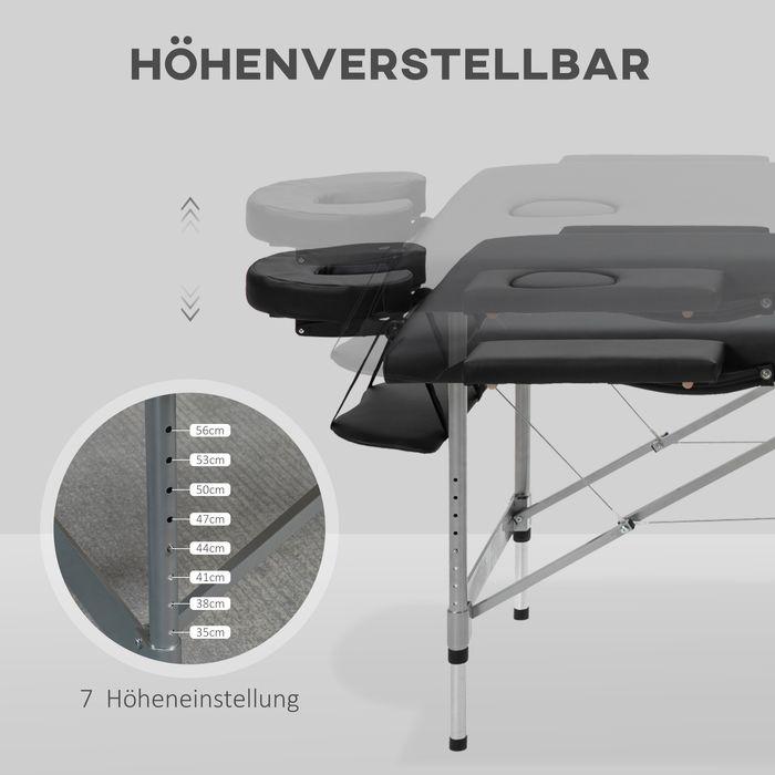 Produktbild Swisshandel24 Massageliege klappbar, inkl. Gesichtsöffnung, Armlehnen, Handablagen, Massageliege mobil, 186cmx71cm