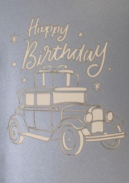 Produktbild Hervorragend Grusskarte Auto mit Geschenk - 3D Pop-up (1 Stk.)