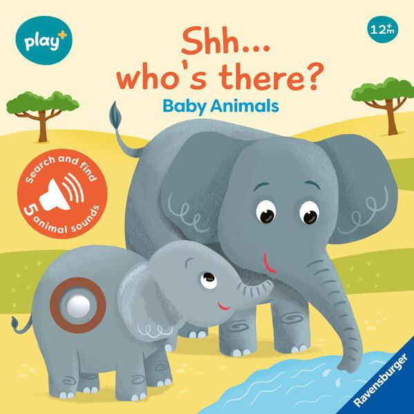 Ravensburger Play+ Shh... Chi c'è? Animali per bambini (Il mio primo libro dei suoni da cercare e trovare) (Inglese)