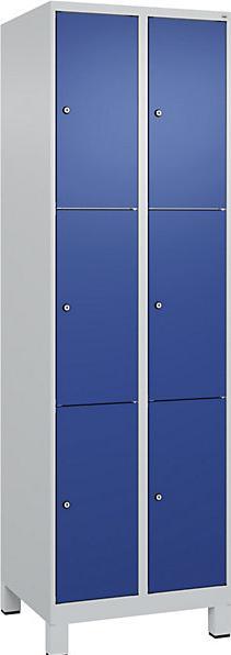 Produktbild C+P CP Classic Plus Schließfachschrank enzianblau, hellgrau 080010-203 S10003, 6 Schließfächer 60,0 x 5