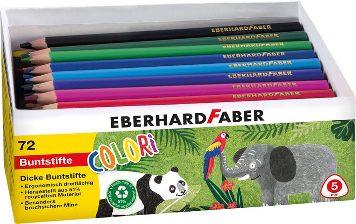 Actual product image EberhardFaber Coloured pencil crayons 72x thick, soft, assorted (Multicolor, 72 x)