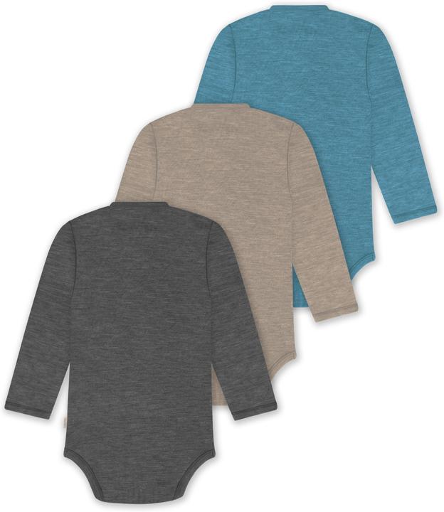 Image du produit Normani Lot de 3 body bébé emmailloté manches longues body Toddler en laine mérinos - 9357 (62)