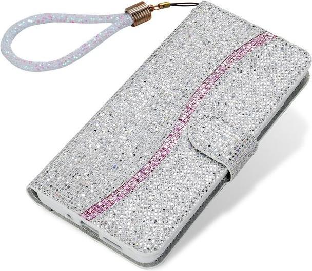Immagine prodotto MU Style Copertina in pelle glitterata con strisce (Apple iPhone SE (terza generazione), Apple iPhone SE (seconda generazione), Apple iPhone 8, Apple iPhone 7)