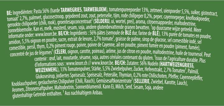 Nährwerte und Zutaten Knorr Pasta Snack Arrabbiata Becher, Instant Fertiggericht mit pikanter Sauce, in 5 Minuten zubereitet (80 g)