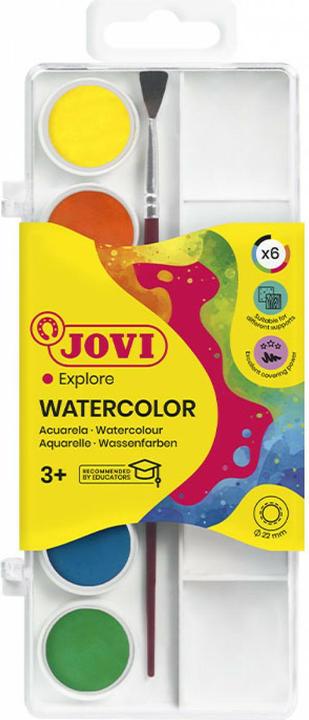Jovi Watercolour paint PU=6x 22ml colour box (6 colours, 22 ml)