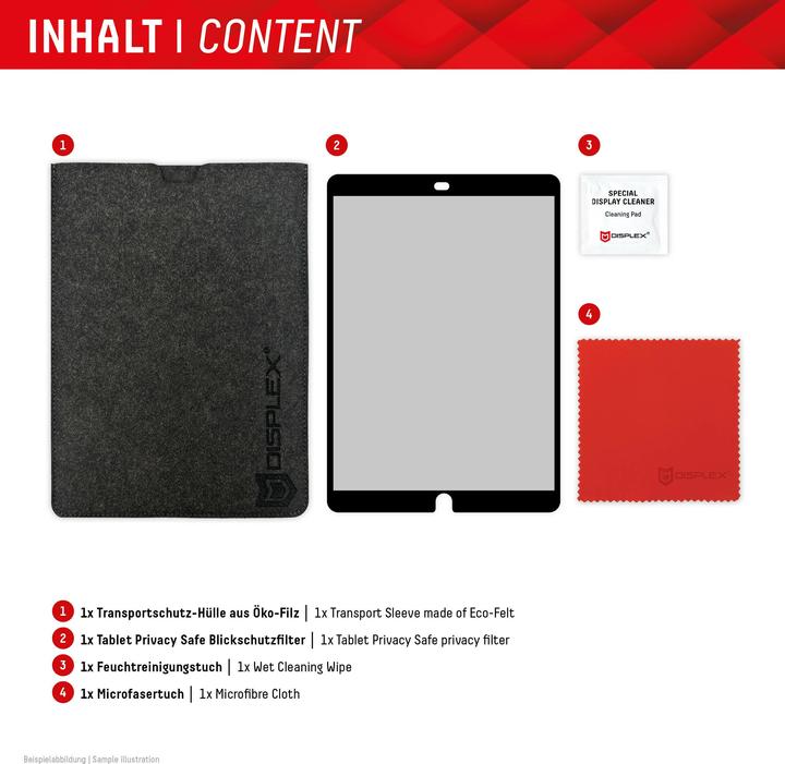 Actual product image Displex Tablet Privacy Safe, Tablet Blickschutzfolie (1 Piece, iPad 8, IPad 7th gen. 2019, IPad 9, iPad Air 2019 (3. Gen))