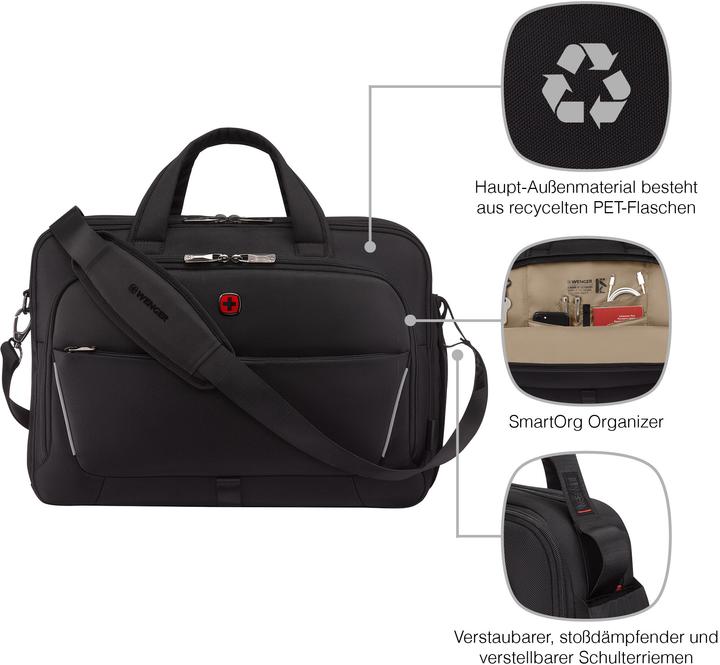 Actual product image Wenger Meteor Brief 16 - 17" Laptop-Tasche mit Tablet-Fach - schwarz (17")