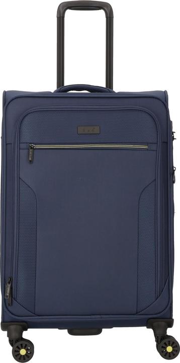 D&N Travel Line 9704 4 Rollen Trolley M 68 cm mit Dehnfalte (75 l, M (50 - 90l))