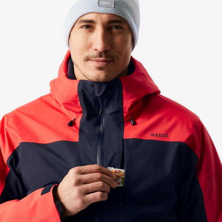 Produktbild Wedze Skijacke Herren warm und wasserdicht - 500 marineblau/rot (S)