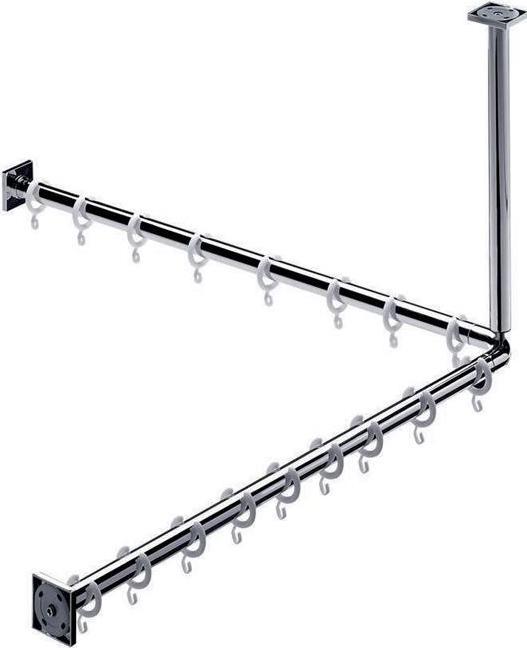 Actual product image Emco Shower curtain set SYSTEM 2 800mm chrome