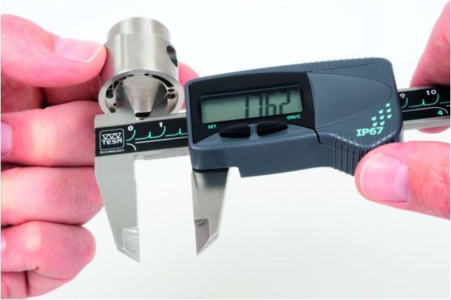 Actual product image Tesa Technology CAL Digital Caliper IP 67 Measuring range 0-150 mm round (4 cm)