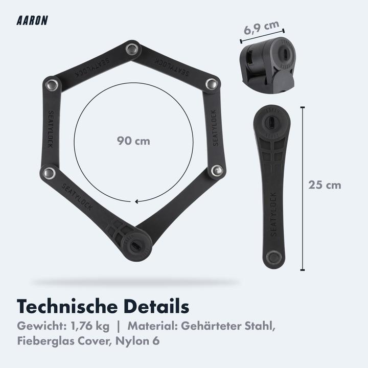Actual product image Aaron Folding lock AA-1029-03 (90 cm)