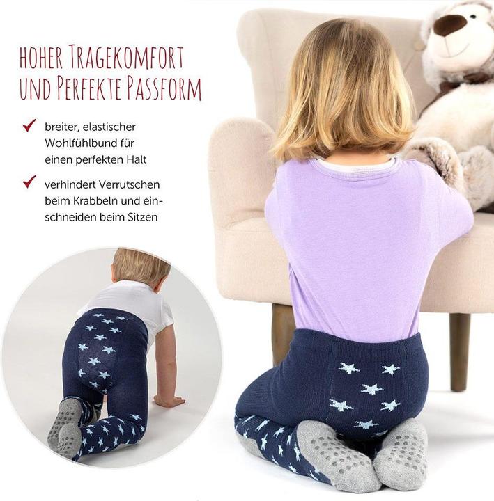Image du produit La Loona LaLoona Collants pour bébé Collants à enfiler - Étoiles marine - (74/80)