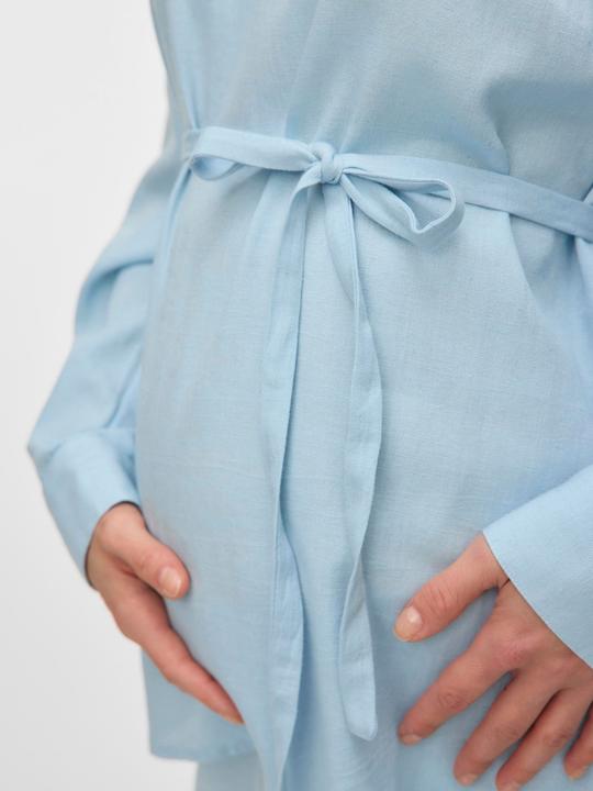 Immagine prodotto Mamalicious Normal geschnitten V-Ausschnitt Ärmelbündchen mit Knopf Schmale Ärmel Top Bluse (XXL)