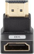 Produktbild Lanberg Adaptador 8k Hdmi(M) A Hdmi(H) Angulo Abajo Aluminio Plata (HDMI)