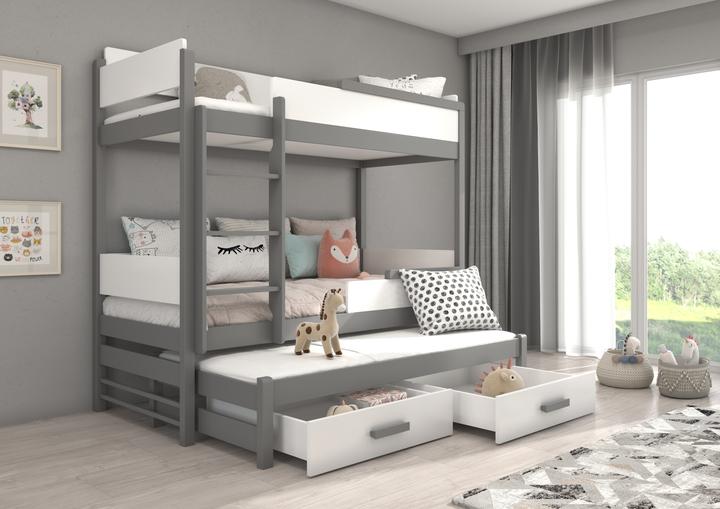 Actual product image ADRK Furniture Bunk Bed Triple QUEEN 180x80 (180 x 80 cm)