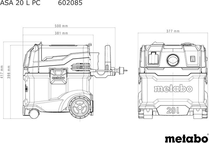 Produktbild Metabo ASA 20 L PC (Nass-Trockensauger)