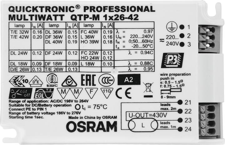 Productafbeelding Osram QTP-M
