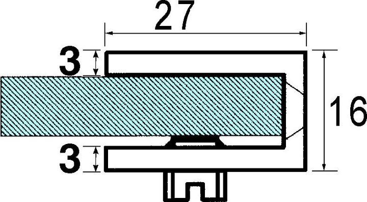 Image du produit Werkstarck Support de fixation pour étagère en verre (1 pcs)