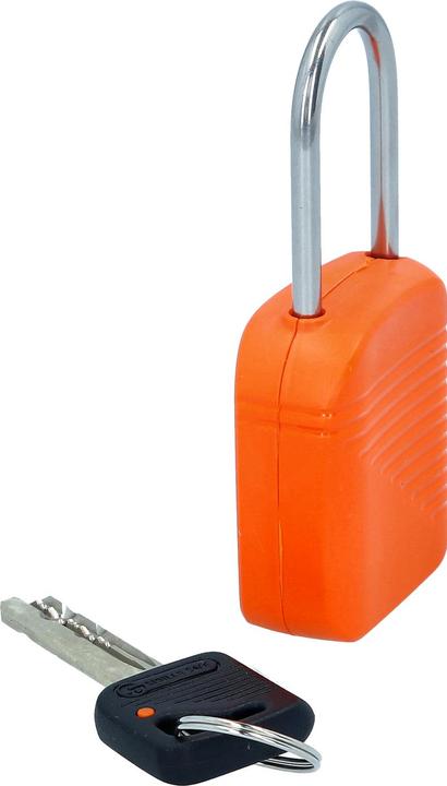 Produktbild KS Tools Absperr-Vorhängeschloss, orange, Metall, 38 mm