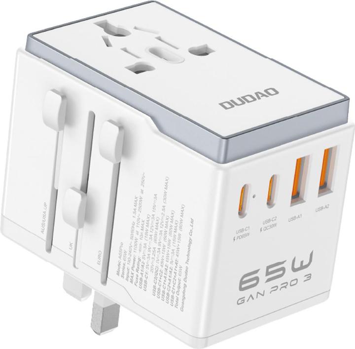 Produktbild Dudao A65Pro Universal Travel Adapter White