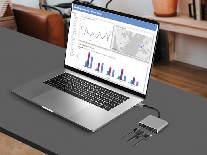 Produktbild Tracer A-1 USB 3.2 Gen 1 (3.1 Gen 1) Type-C Aluminium (USB-C, 3 Ports)