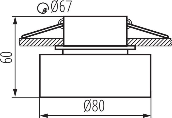 Actual product image Kanlux 29236 GOVIK DSO-B Recessed luminaire (G5.3)
