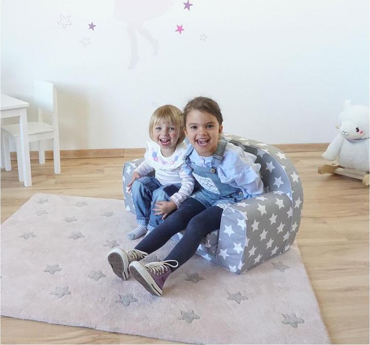 Image du produit Knorrtoys Kindersofa - "Grey white stars" (Canapé pour enfants)
