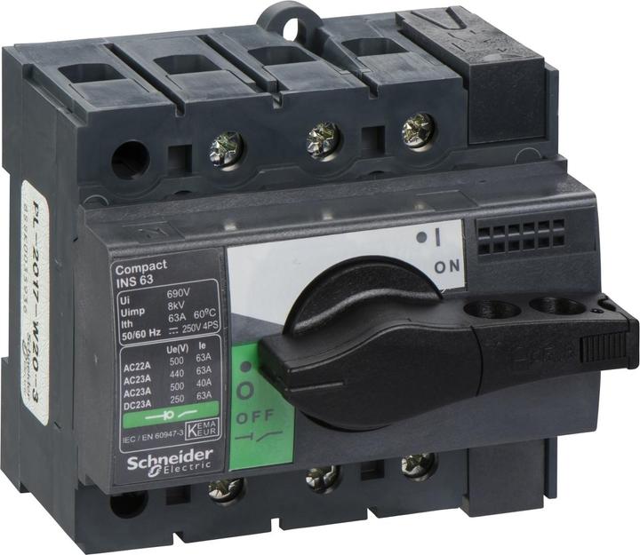 Image du produit Schneider Electric 28902 - Sectionneur - Noir - 90 mm - 62,5 mm - 85 mm - 500 g