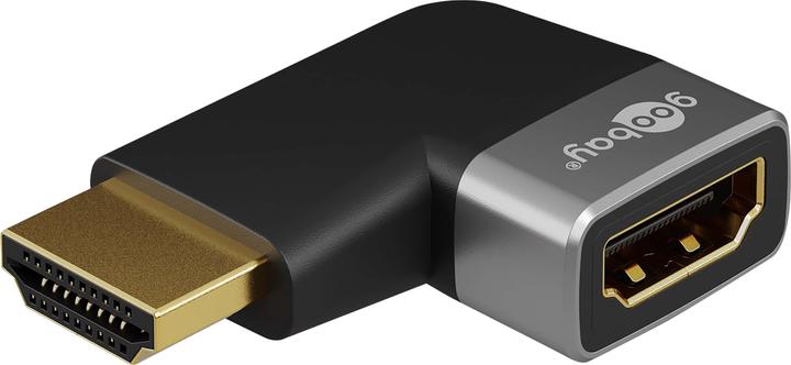 Produktbild Goobay HDMI-Winkeladapter 90° horizontal, 8K @ 60 Hz, vergoldet (HDMI)