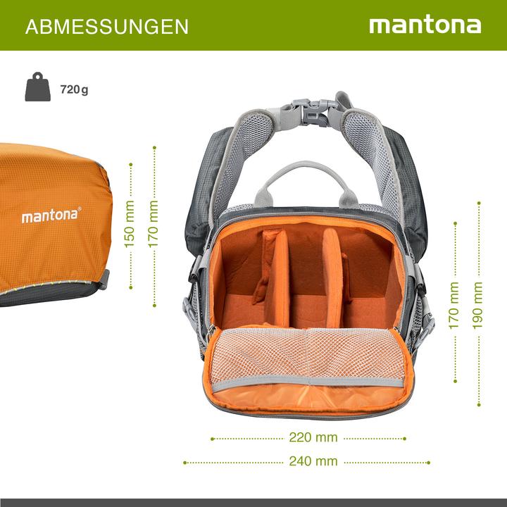 Image du produit mantona ElementsPro 20 (Sac à bandoulière pour appareil photo, Kamera Bereitschaftstasche, 10.29 l)