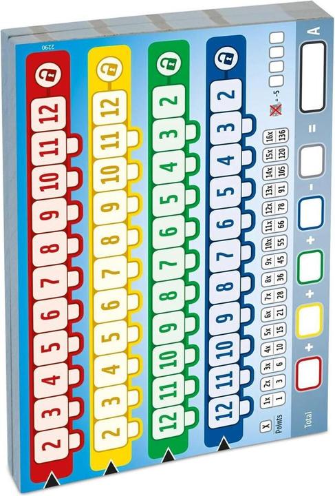 Actual product image Cartamundi Extension Qwixx Double Additional Block (German)