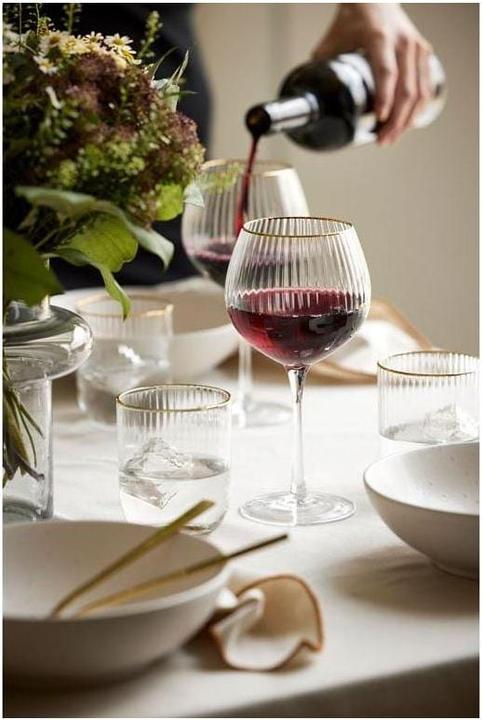 Image du produit Lyngby 65 cl - Verre - Transparent/guldkant (6.50 dl, 4 x, Verres à gin)