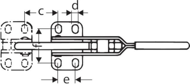 Actual product image Amf Hook type toggle clamp (23 mm)
