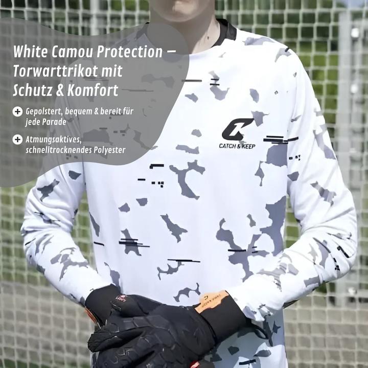 Actual product image Catch & Keep Trikot White Camou Protection Torwarttrikot Gr. XL Fussball Shirt (XL)