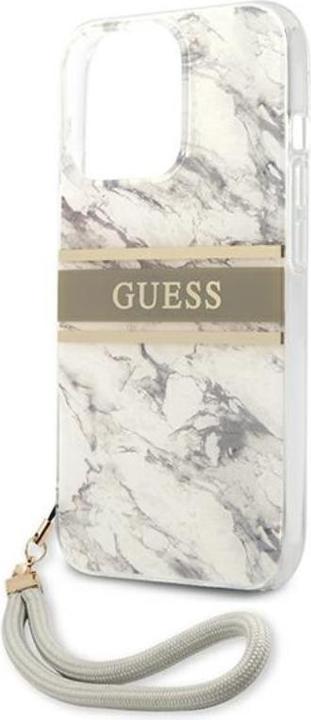 Actual product image Guess Hard Cover Marble Stripe with Strap (Apple iPhone 13 Pro Max)