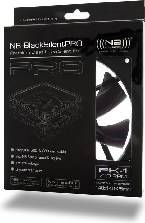 Actual product image Noiseblocker BlackSilentPro PK1 (140 mm, 1 x)