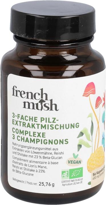 French mush 3-Fache Pilz-Extraktmischungskapseln (56 Stück, Kapseln)