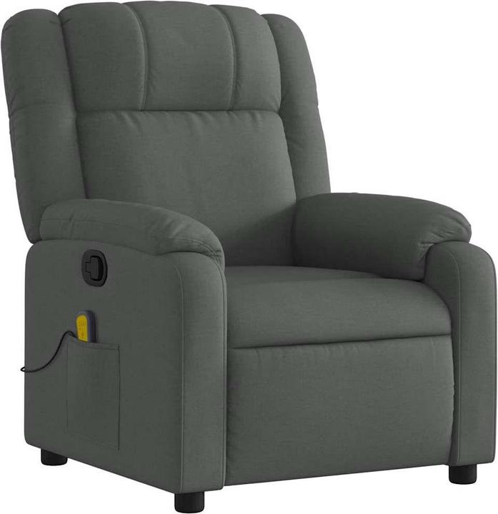VidaXL Massagesessel Dunkelgrau Stoff,Farbe: Dunkelgrau,Material