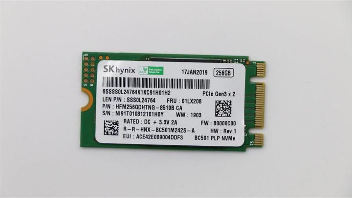 Produktbild Lenovo SSD 256GB M.2 PCIe NVMe (256 GB, M.2 2242)
