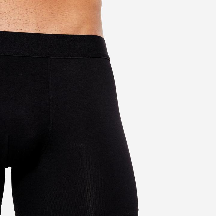 Immagine prodotto Domyos Boxer da uomo in cotone confezione da 3 pezzi - nero/grigio/blu (XL, confezione da 3)