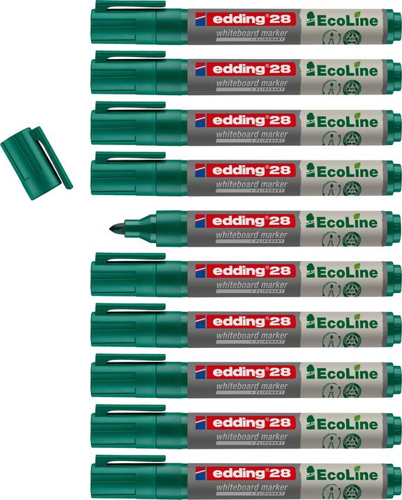 Immagine prodotto Edding Marcatore per lavagna bianca 28 EcoLine (Verde, 3 mm, 1 x)