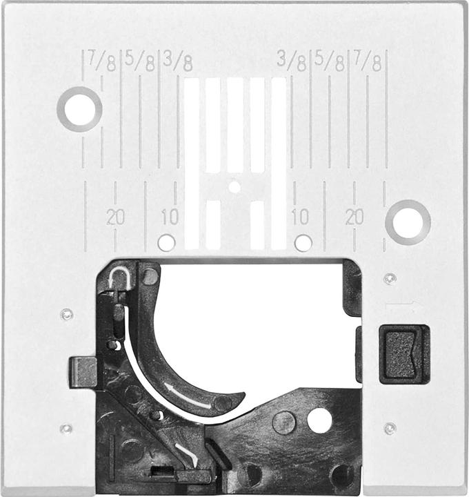 Actual product image Pfaff Round hole stitch plate with inch markings, for quilt ambition™ 2.0, ambition™ 1.5, 1.0, ambition™