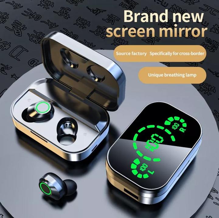 Actual product image PhoneLook Ecouteurs sans fil Bluetooth In-Ear YD03 BT 5.3 Hifi stéréo LED avec étui de chargement (20 h, Wireless)