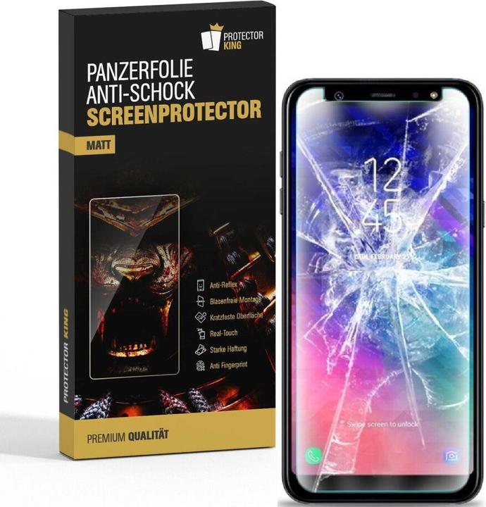 Produktbild Protectorking 3x Panzerfolie Anti-Shock matt entspiegelt (3 Stück, Samsung Galaxy A6)