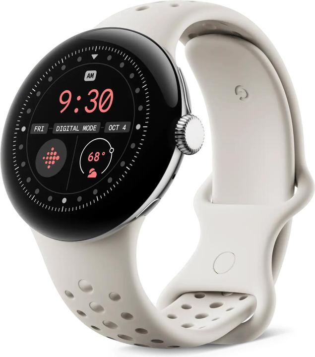Produktbild Google Pixel Watch 3 (45mm), Active Sport Band (Edelstahl, Silikon)