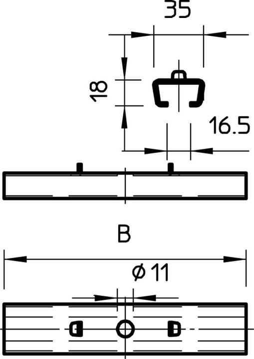 Produktbild OBO Bettermann OBO Mittelstütze GMS 270für 300 mm GitterrinneEl-verzinkt