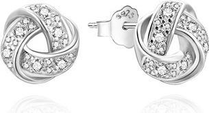 Agato Fashion silver earrings with zircons AGUP3515