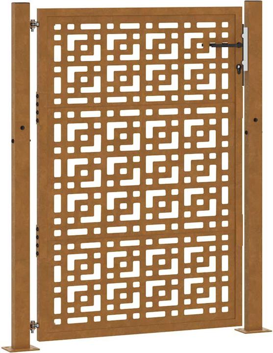 Produktbild VidaXL Gartentor 105x130 cm Wetterfester Stahl Kreuz-Design Zauntor